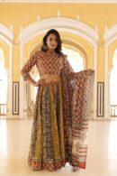 Red Lehenga Choli with Floral Printed Dupatta