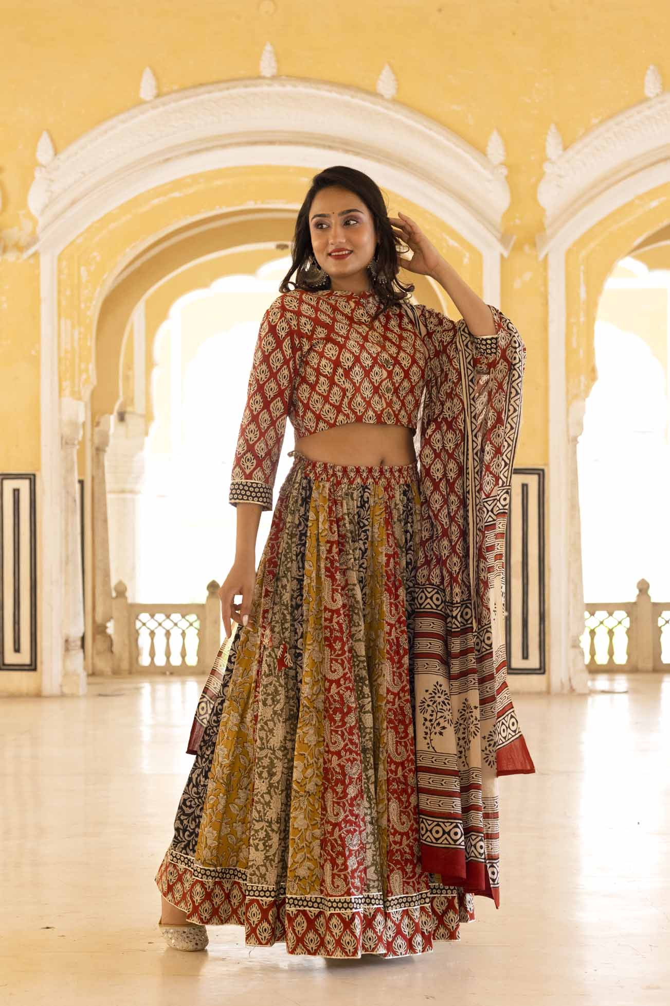 Hand Block Printed Cotton Lehenga Choli