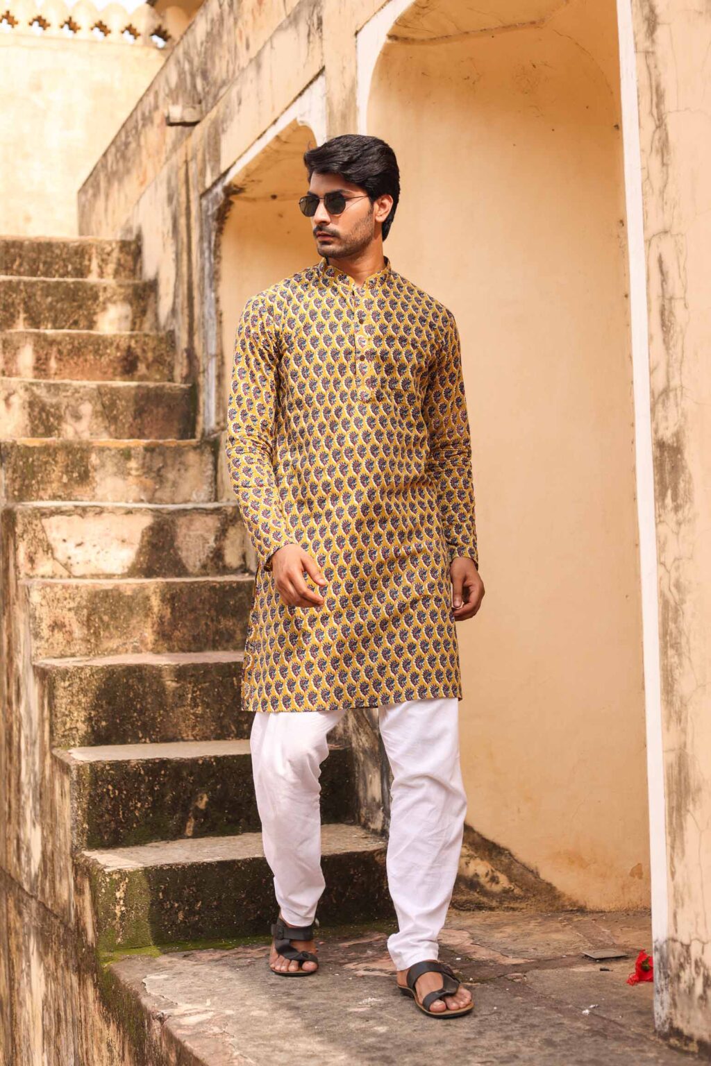 Bagru Printed Kurta For Men