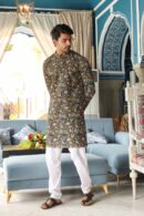 Bagru Printed Cotton Kurta For Men