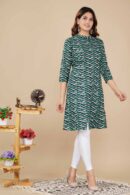 Multi Color Kurti With Zig Zag Print