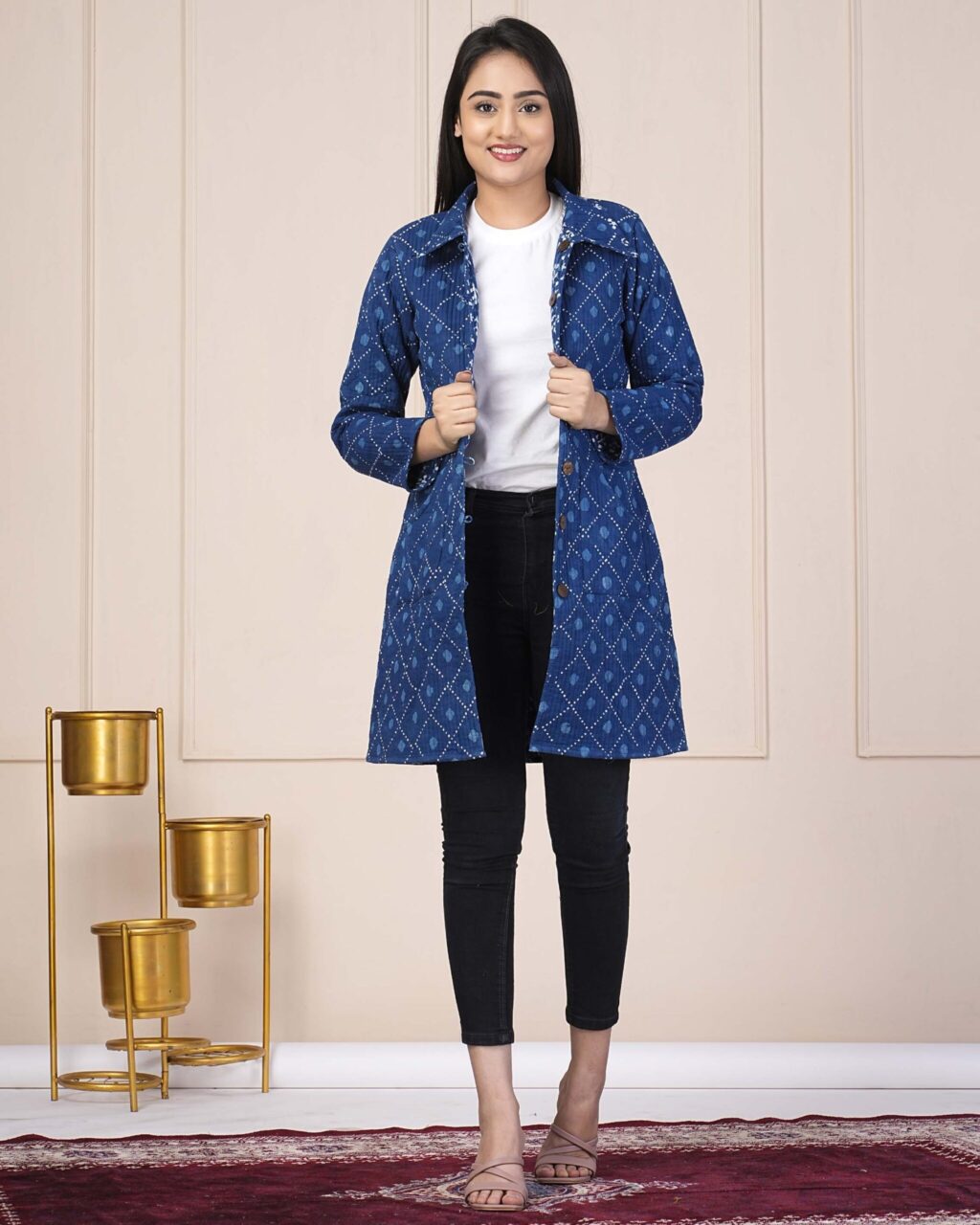 Indigo Quilted Jacket