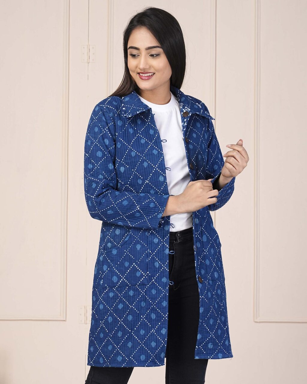 Indigo Quilted Jacket