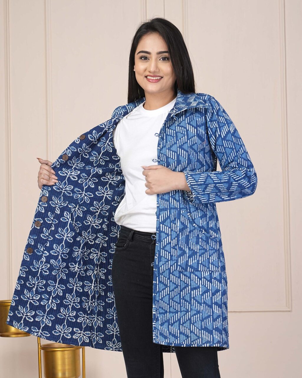 Indigo Quilted Jacket