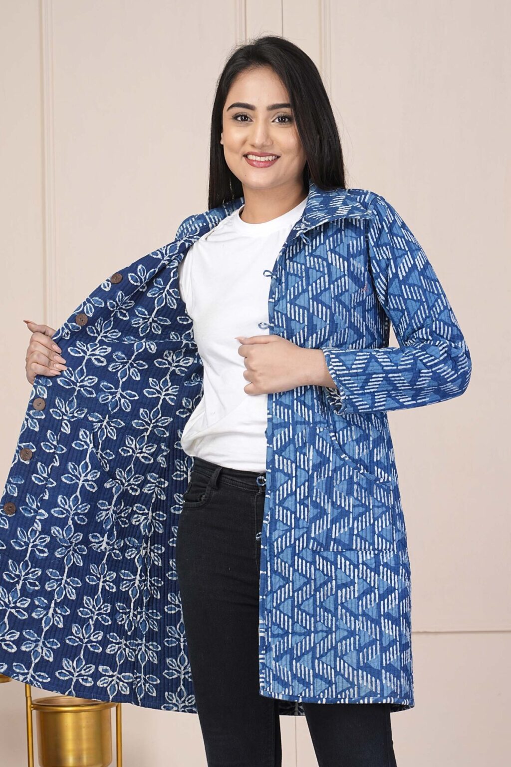 Indigo Quilted Jacket