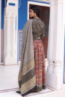 Black Lehenga Choli with Floral Design