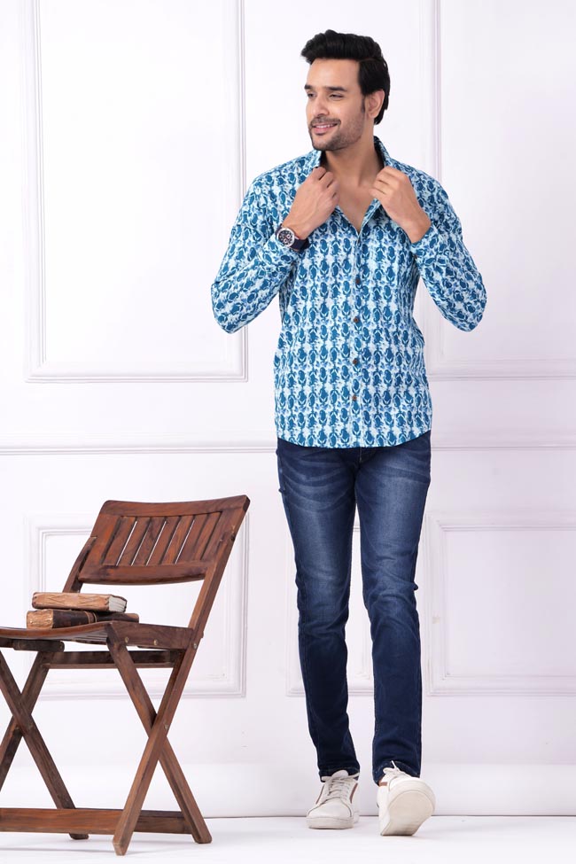 Cotton Printed Shirt For Men