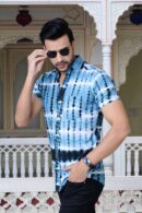 Blue Hand Block Printed Cotton Shirt