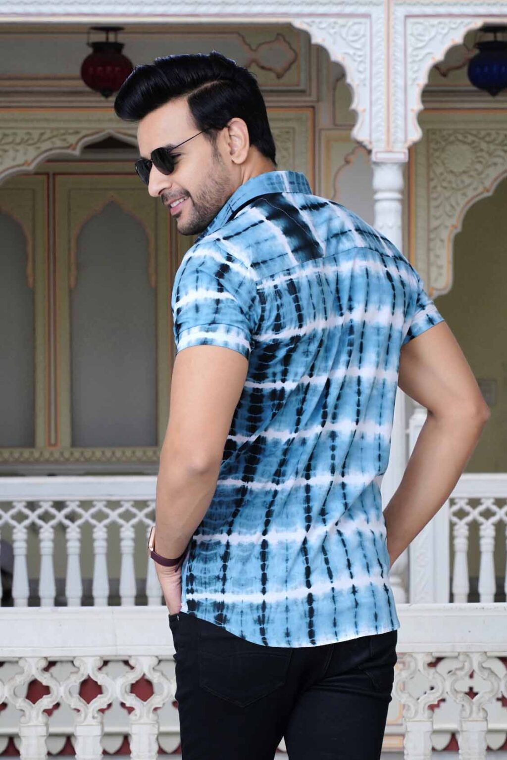 Tie & Die Hand Printed Cotton Shirt