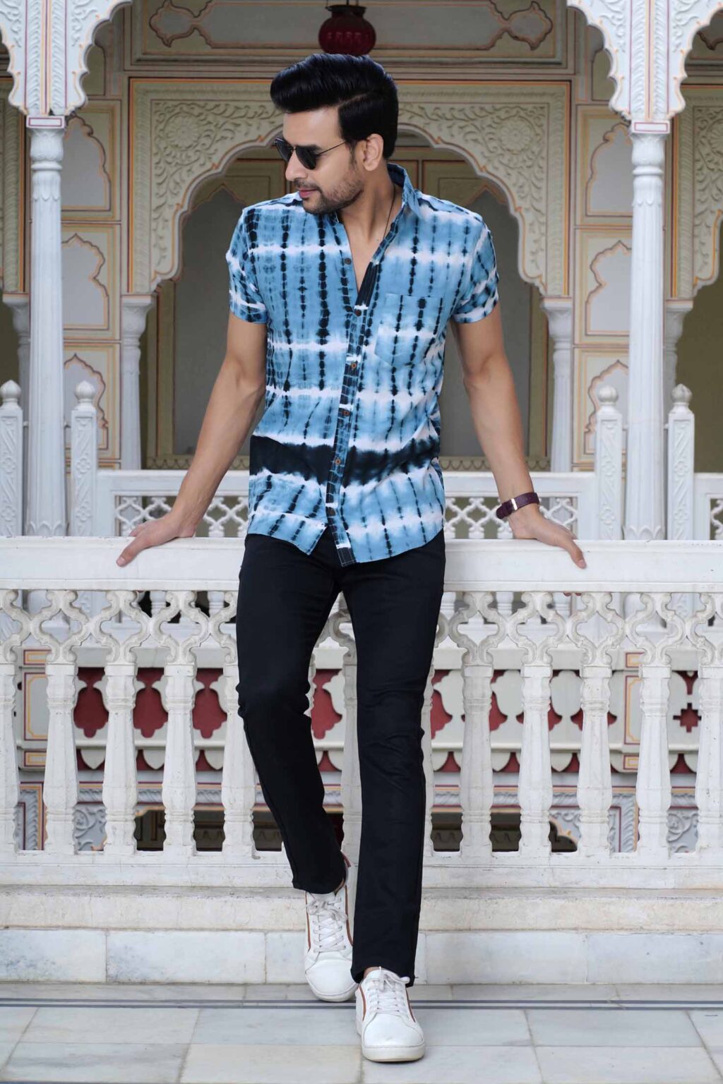 Tie & Die Hand Printed Cotton Shirt