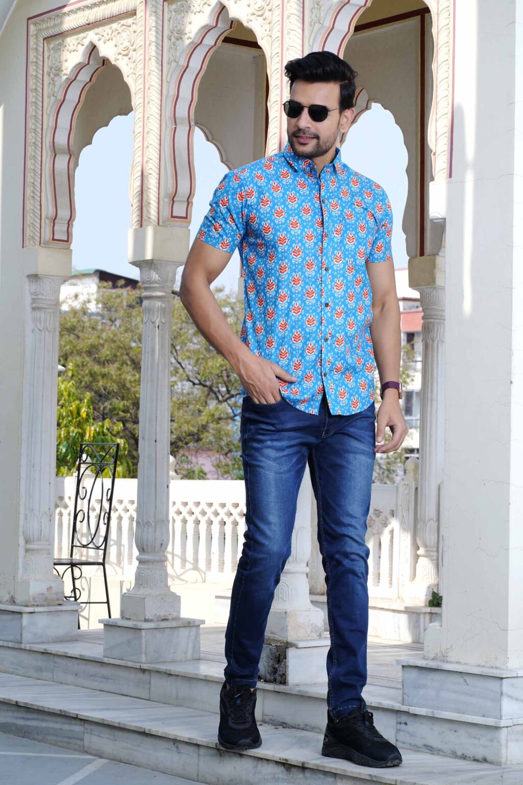 Floral Printed Cotton Shirt