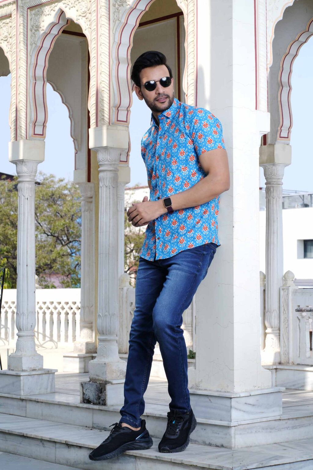 Floral Printed Cotton Shirt
