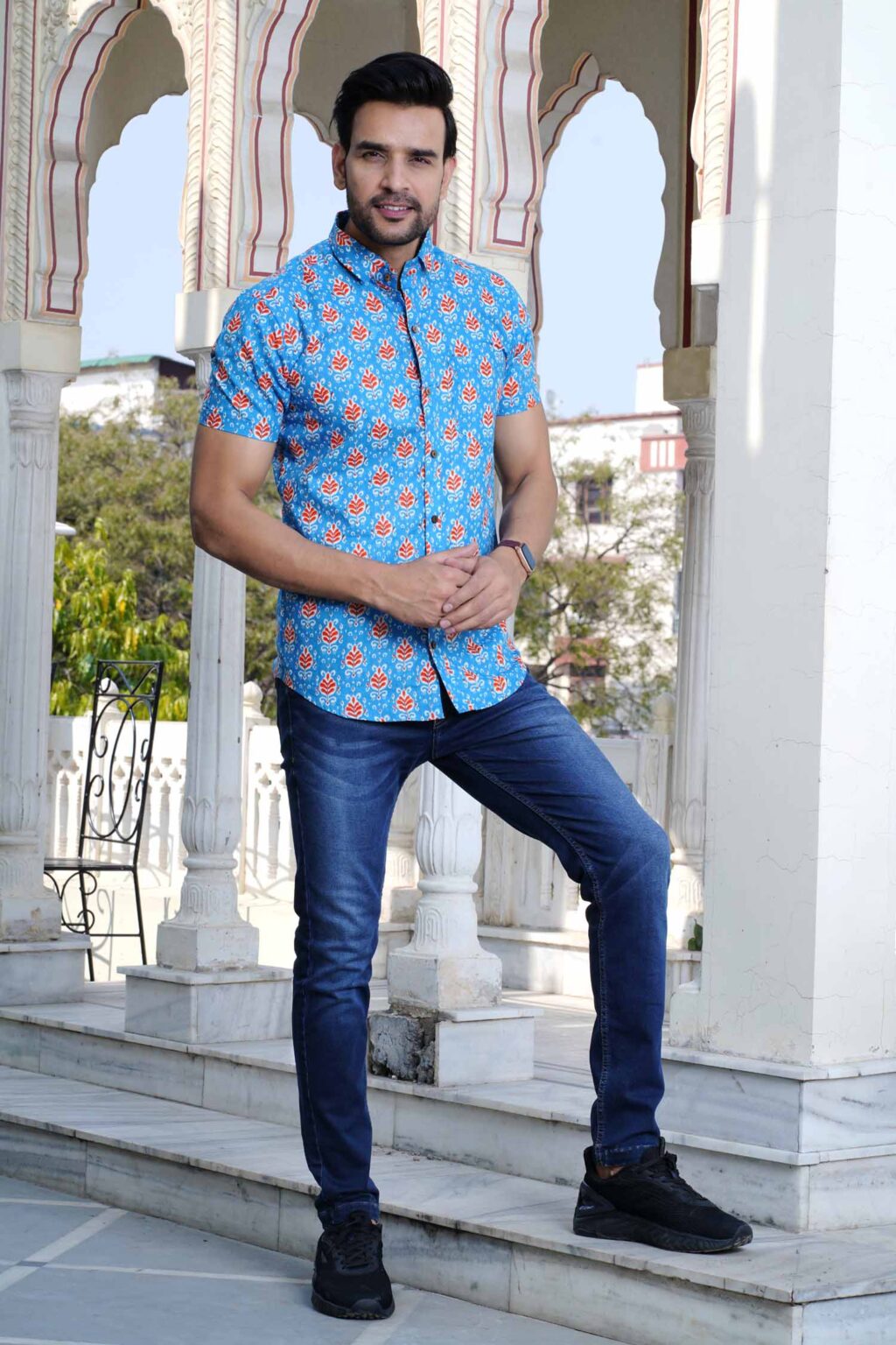 Floral Printed Cotton Shirt