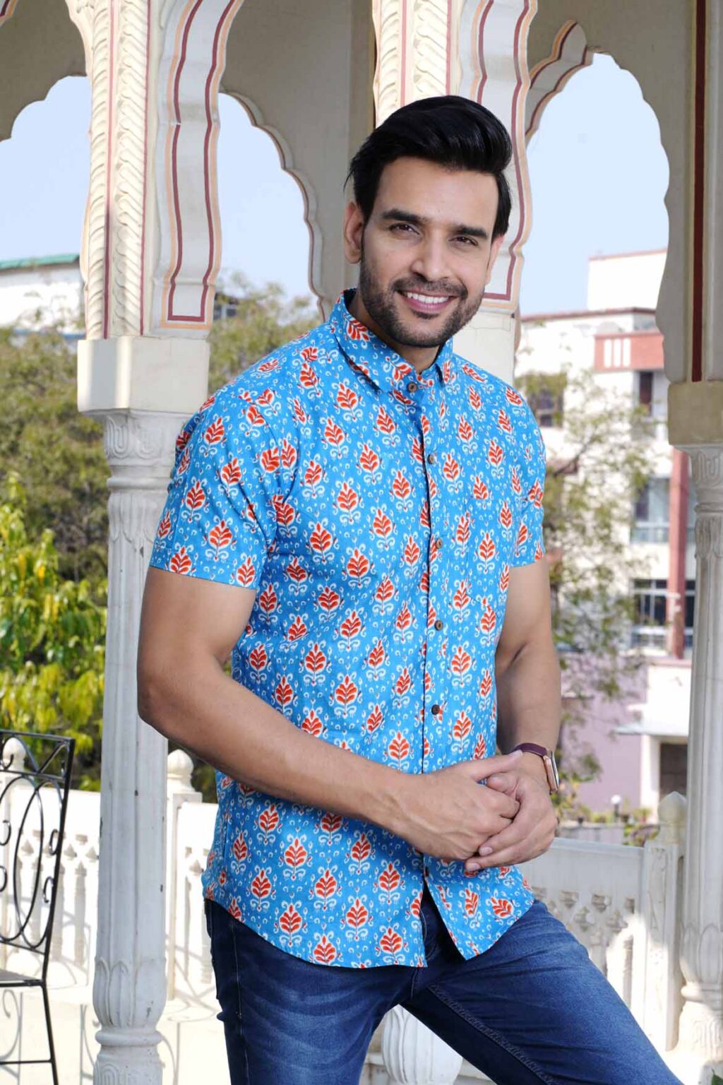 Floral Printed Cotton Shirt