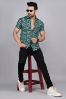 Multicolor Zig-Zag Printed Cotton Shirt