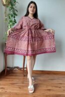 Maroon Indian Kaftan Dress