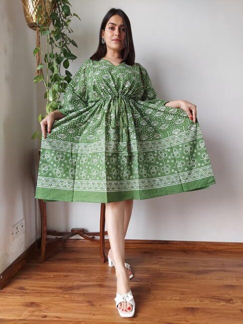 Mehndi Fancy Kaftan Dresses