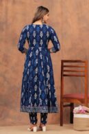Indigo Anarkali Suit with Indigo Dupatta