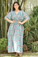 Multicolored Kaftan Maxi Night Dress