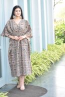 Multicolored Printed Kaftan Dress