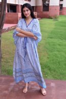 Sky Blue Kaftan Party Dress