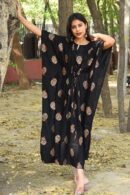 Black Colour Kaftan with Ogee design