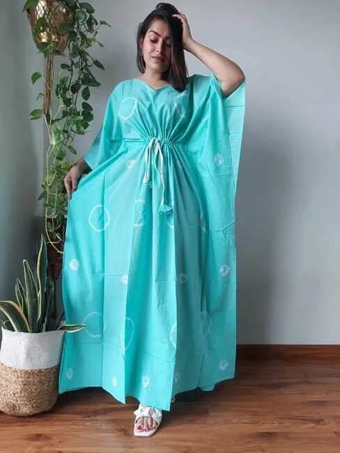 Rayon Long Kaftan Dresses For Ladies Looking Down