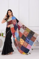 Black Patch Work sarees