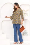 Cashmere Printed Cotton Top for Women
