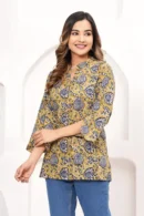 Cashmere Printed Cotton Top for Women
