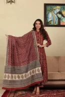 Falu Red Anarkali Suit