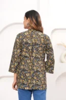 Flint Printed Cotton Top with Floral Design