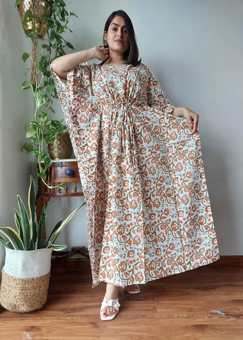 Gum Leaf Kaftan Suit Set