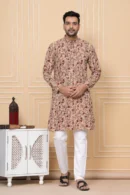 Cold Turkey Printed Long Kurta for Men
