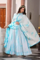 White Printed Cotton Lehenga Choli style
