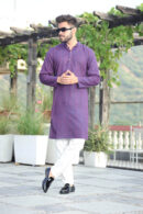 Lavender Purple Kurta Design for Men
