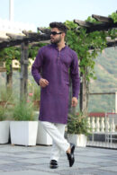 Lavender Purple Kurta Design for Men stye