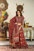 Mojo Red Lehenga Choli Designs for Wedding side view