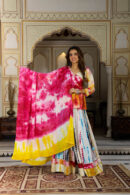 Multicolour Long Choli Lehenga