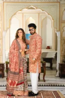Persian Orange Buy Couple Lehenga Choli Online