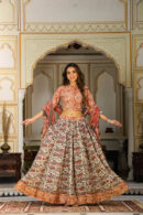 Persian Orange lehenga Choli Design New style