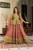 Red-Green Latest Lehenga Choli Trends front view