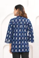 Tealish Blue Best Tops for Girls back view