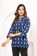 Tealish Blue Best Tops for Girls side view