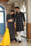 Thunder Black Couple Chaniya Choli for Navratri look