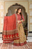 Yellow-Red Ethnic Lehenga Choli