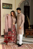 amber lehenga choli combo front view