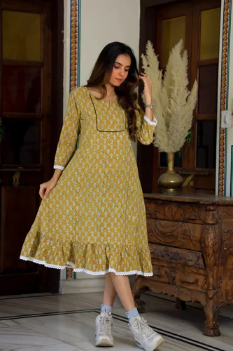 brass yellow birthday one piece dress