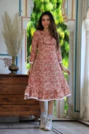 otter brown one piece dress traditional style