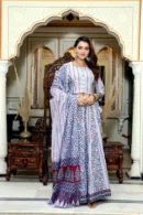 bluish cyan chaniya choli lehenga front view